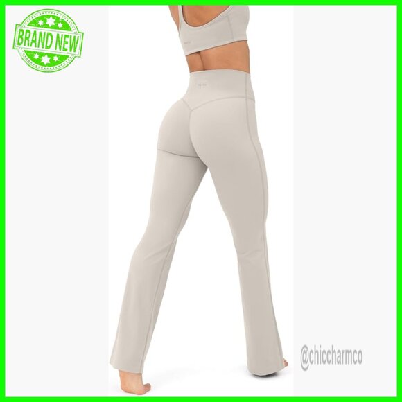 High Waisted Flare Leggings Buttery Soft Yoga Pants 34 Inch Inseam